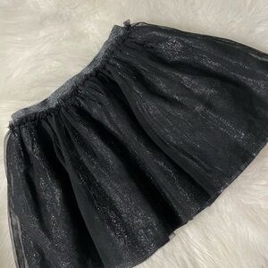 GAP Black Sequin Bubble Mini Skirt